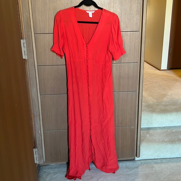 H&M Dresses Hm Maternity Red Maxi Dress Poshmark
